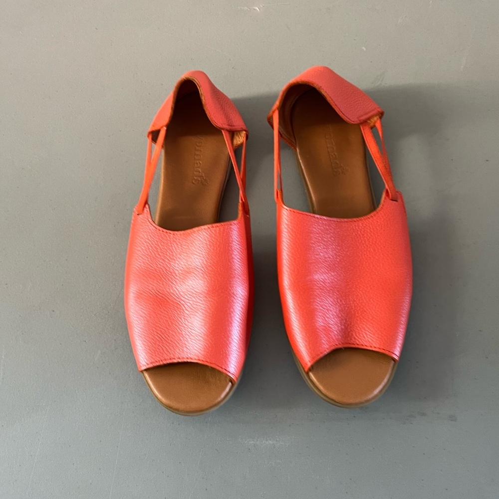 Women’s Coral Open-Toe Leather Slingback Sandals